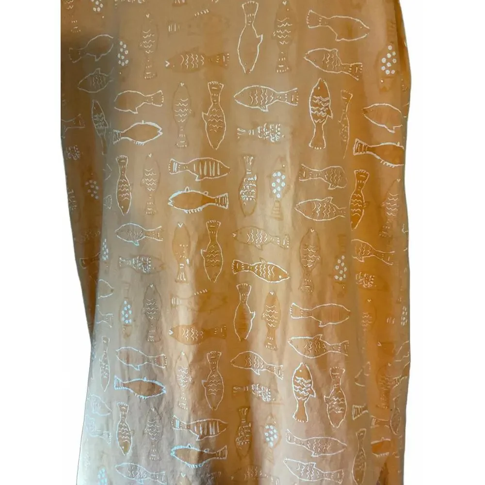 On White Playful Fish Print Tank Dress - Size M - Picture 4 of 9